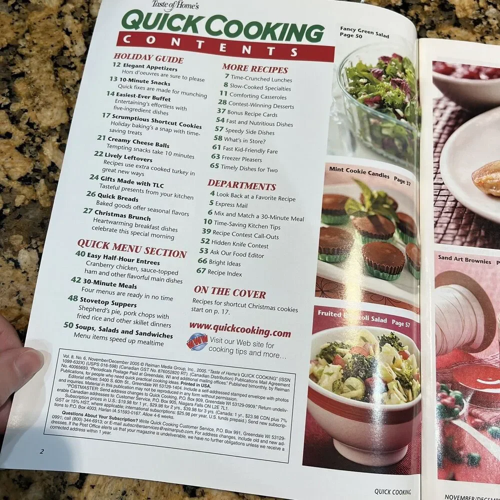 Lot Of Taste Of Homes Quick Cooking Back Issues Recipes Magazines 2005 set Of 6